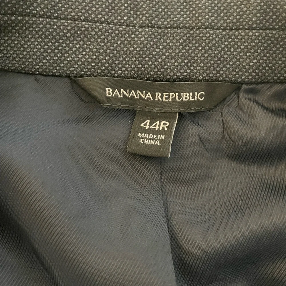 BANANA REPUBLIC Wool Nailhead Slim Fit Jacket in Gray/Navy Size 44 R‎ $400